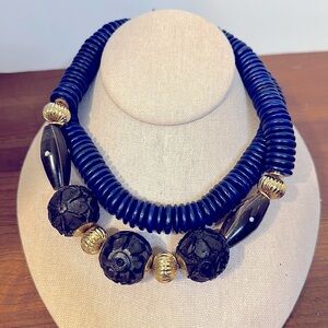Vintage Sandra David Cobalt Blue Necklace